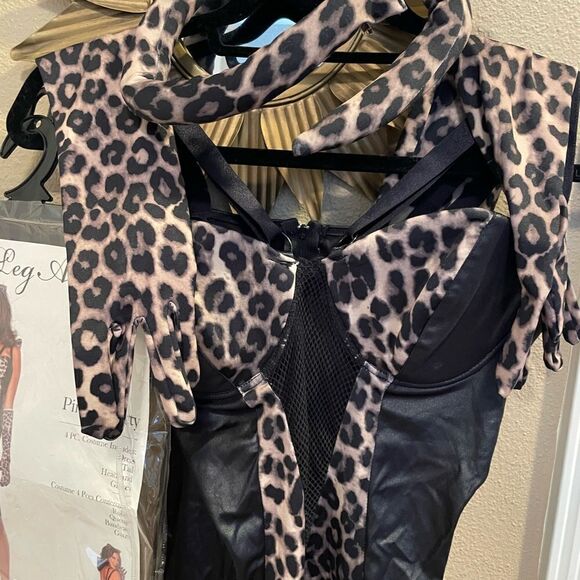 Leg Avenue Spartacus Pin Up Kitty Leopard Outfit Complete L - Picture 5 of 16